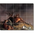 thumbnail image 1 of Ceramic Tile Mural-Sir Edwin Landseer Animals Painting 58. 40" w x 32" h using (20) 8 x 8 ceramic tiles, 1 of 3
