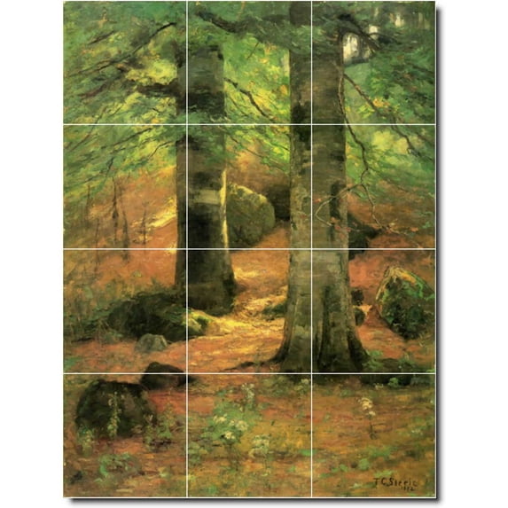 Ceramic Tile Mural-Theodore Steele Country Painting 335. 18" w x 24" h using (12) 6 x 6 ceramic tiles