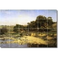 thumbnail image 1 of Ceramic Tile Mural-Theodore Steele Landscapes Painting 420. 25.5" w x 17" h using (24) 4.25 x 4.25 ceramic tiles, 1 of 3