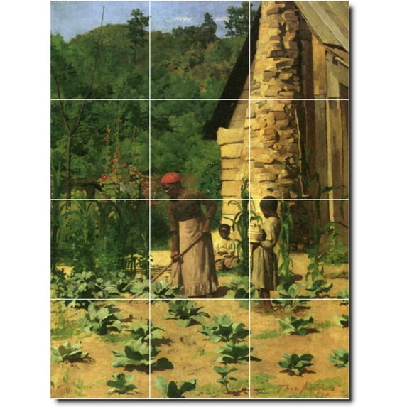Ceramic Tile Mural-Thomas Anschutz Country Painting 339. 36" w x 48" h using (12) 12 x 12 ceramic tiles