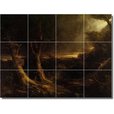 Ceramic Tile Mural-Thomas Cole Landscapes Painting 429. 17" w x 12.75" h using (12) 4.25 x 4.25 ceramic tiles