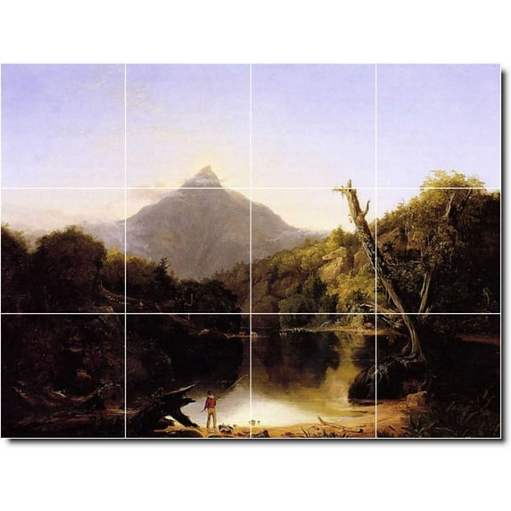 Ceramic Tile Mural-Thomas Cole Landscapes Painting 451. 32" w x 24" h using (12) 8 x 8 ceramic tiles