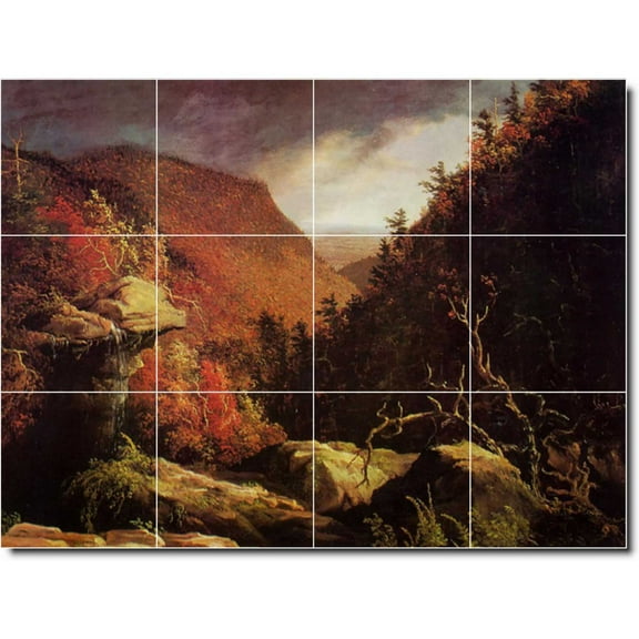 Ceramic Tile Mural-Thomas Cole Landscapes Painting 469. 17" w x 12.75" h using (12) 4.25 x 4.25 ceramic tiles