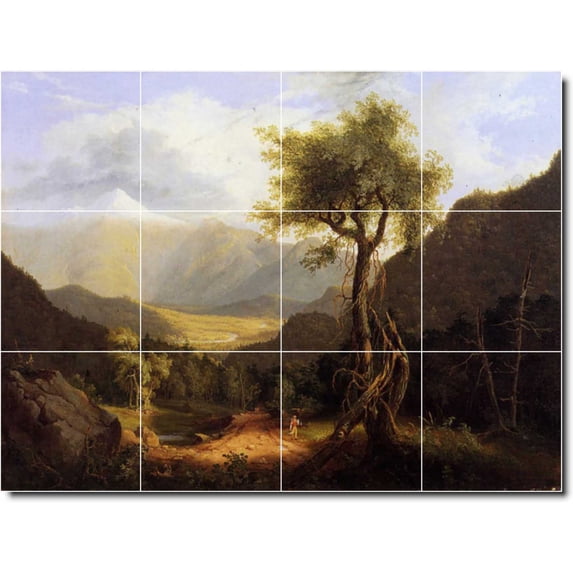 Ceramic Tile Mural-Thomas Cole Landscapes Painting 495. 48" w x 36" h using (12) 12 x 12 ceramic tiles