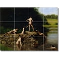 thumbnail image 1 of Ceramic Tile Mural-Thomas Eakins Country Painting 349. 24" w x 18" h using (12) 6 x 6 ceramic tiles, 1 of 3