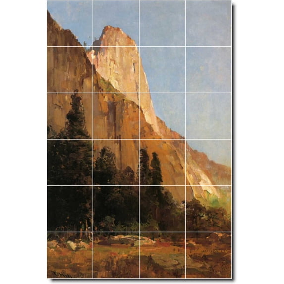 Ceramic Tile Mural-Thomas Hill Landscapes Painting 512. 24" w x 36" h using (24) 6 x 6 ceramic tiles