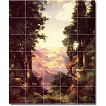 Ceramic Tile Mural-Thomas Moran Landscapes Painting 548. 21.25" w x 25.5" h using (30) 4.25 x 4.25 ceramic tiles