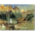 thumbnail image 1 of Ceramic Tile Mural-Thomas Moran Landscapes Painting 557. 32" w x 24" h using (12) 8 x 8 ceramic tiles, 1 of 3