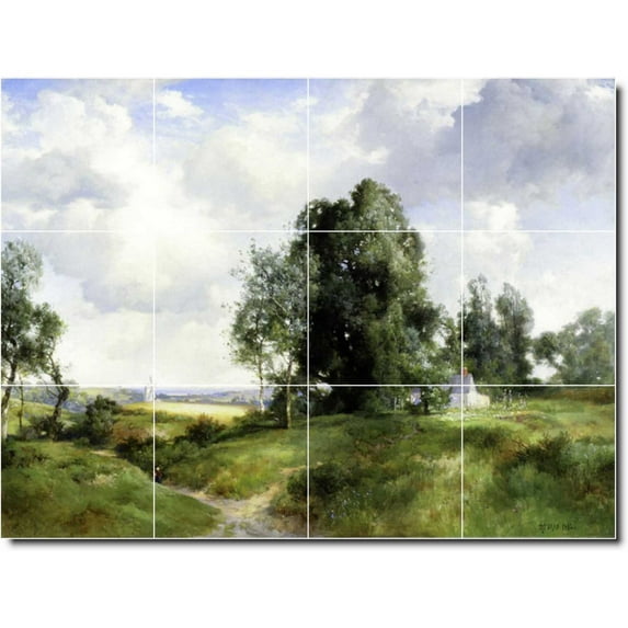 Ceramic Tile Mural-Thomas Moran Landscapes Painting 567. 48" w x 36" h using (12) 12 x 12 ceramic tiles