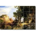 thumbnail image 1 of Ceramic Tile Mural-Thomas Moran Landscapes Painting 568. 36" w x 24" h using (24) 6 x 6 ceramic tiles, 1 of 3