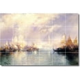 thumbnail image 1 of Ceramic Tile Mural-Thomas Moran Waterfront Painting 365. 72" w x 48" h using (24) 12 x 12 ceramic tiles, 1 of 3