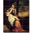 thumbnail image 1 of Ceramic Tile Mural-Titian Mother Child Painting 43. 17" w x 21.25" h using (20) 4.25 x 4.25 ceramic tiles, 1 of 3