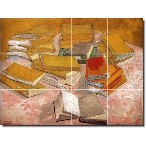 Ceramic Tile Mural-Vincent Van Gogh Still Life 8. 32" w x 24" h using (12) 8 x 8 ceramic tiles