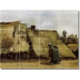 thumbnail image 1 of Ceramic Tile Mural-Vincent Van Gogh Village Painting 115. 17" w x 12.75" h using (12) 4.25 x 4.25 ceramic tiles, 1 of 3
