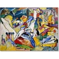 thumbnail image 1 of Ceramic Tile Mural-Wassily Kandinsky Abstract Painting 61. 48" w x 36" h using (12) 12 x 12 ceramic tiles, 1 of 3
