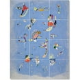 thumbnail image 1 of Ceramic Tile Mural-Wassily Kandinsky Abstract Painting 62. 24" w x 32" h using (12) 8 x 8 ceramic tiles, 1 of 3