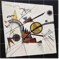 thumbnail image 1 of Ceramic Tile Mural-Wassily Kandinsky Abstract Tile Mural Home Renovations Design Idea. 32" w x 32" h using (16) 8 x 8 ceramic tiles, 1 of 3