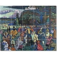thumbnail image 1 of Ceramic Tile Mural-Wassily Kandinsky Abstract Tile Mural Modern Interior Decor. 21.25" w x 17" h using (20) 4.25 x 4.25 ceramic tiles, 1 of 3