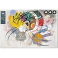 thumbnail image 1 of Ceramic Tile Mural-Wassily Kandinsky Abstract Tile Mural Modern Interior Design. 25.5" w x 17" h using (24) 4.25 x 4.25 ceramic tiles, 1 of 3