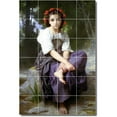 thumbnail image 1 of Ceramic Tile Mural-William Bouguereau Children Painting 44. 17" w x 25.5" h using (24) 4.25 x 4.25 ceramic tiles, 1 of 3