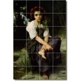 thumbnail image 1 of Ceramic Tile Mural-William Bouguereau Children Painting 48. 17" w x 25.5" h using (24) 4.25 x 4.25 ceramic tiles, 1 of 3