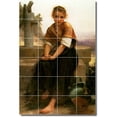 thumbnail image 1 of Ceramic Tile Mural-William Bouguereau Children Painting 56. 32" w x 48" h using (24) 8 x 8 ceramic tiles, 1 of 3