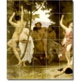 thumbnail image 1 of Ceramic Tile Mural-William Bouguereau Mythology Floor Tile Mural 7. 40" w x 48" h using (30) 8 x 8 ceramic tiles, 1 of 3