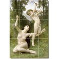 thumbnail image 1 of Ceramic Tile Mural-William Bouguereau Nudes Painting 245. 48" w x 72" h using (24) 12 x 12 ceramic tiles, 1 of 3