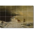 thumbnail image 1 of Ceramic Tile Mural-William Bradford Waterfront Painting 379. 36" w x 24" h using (24) 6 x 6 ceramic tiles, 1 of 3