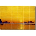 thumbnail image 1 of Ceramic Tile Mural-William Bradford Waterfront Painting 395. 36" w x 24" h using (24) 6 x 6 ceramic tiles, 1 of 3