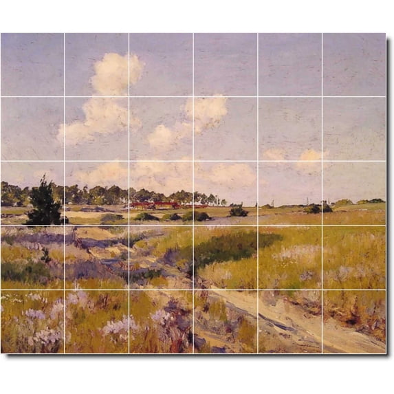Ceramic Tile Mural-William Chase Country Painting 378. 48" w x 40" h using (30) 8 x 8 ceramic tiles