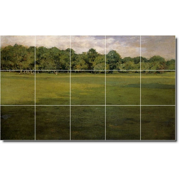 Ceramic Tile Mural-William Chase Country Painting 385. 21.25" w x 12.75" h using (15) 4.25 x 4.25 ceramic tiles