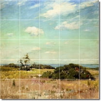 Ceramic Tile Mural-William Chase Country Painting 397. 21.25" w x 21.25" h using (25) 4.25 x 4.25 ceramic tiles