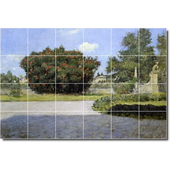 Ceramic Tile Mural-William Chase Country Painting 400. 36" w x 24" h using (24) 6 x 6 ceramic tiles