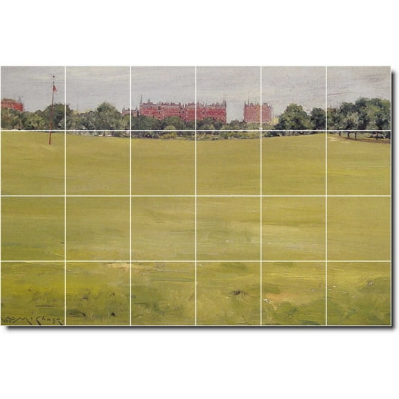 Ceramic Tile Mural-William Chase Country Painting 406. 25.5" w x 17" h using (24) 4.25 x 4.25 ceramic tiles