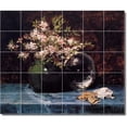 thumbnail image 1 of Ceramic Tile Mural-William Chase Flowers Backsplash Tile Mural 11. 48" w x 40" h using (30) 8 x 8 ceramic tiles, 1 of 3