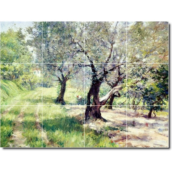Ceramic Tile Mural-William Chase Garden Custom Tile Mural 18. 24" w x 18" h using (12) 6 x 6 ceramic tiles