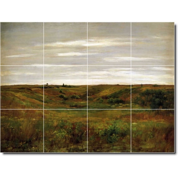Ceramic Tile Mural-William Chase Landscapes Painting 597. 17" w x 12.75" h using (12) 4.25 x 4.25 ceramic tiles