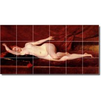 Ceramic Tile Mural-William Chase Nudes 20. 25.5" w x 12.75" h using (18) 4.25 x 4.25 ceramic tiles
