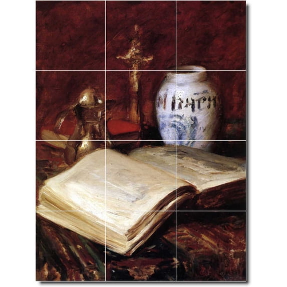 Ceramic Tile Mural-William Chase Still Life 24. 36" w x 48" h using (12) 12 x 12 ceramic tiles