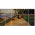 thumbnail image 1 of Ceramic Tile Mural-William Chase Waterfront Painting 410. 25.5" w x 12.75" h using (18) 4.25 x 4.25 ceramic tiles, 1 of 3