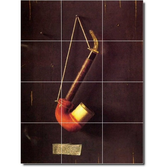 Ceramic Tile Mural-William Harnett Still Life 18. 12.75" w x 17" h using (12) 4.25 x 4.25 ceramic tiles