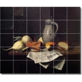 thumbnail image 1 of Ceramic Tile Mural-William Harnett Still Life Bathroom Tile Mural 10. 48" w x 40" h using (30) 8 x 8 ceramic tiles, 1 of 3
