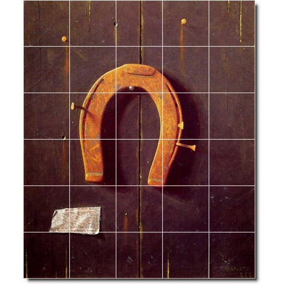 Ceramic Tile Mural-William Harnett Still Life Bathroom Tile Mural 12. 40" w x 48" h using (30) 8 x 8 ceramic tiles