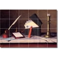 thumbnail image 1 of Ceramic Tile Mural-William Harnett Still Life Kitchen Tile Mural 3. 48" w x 32" h using (24) 8 x 8 ceramic tiles, 1 of 3