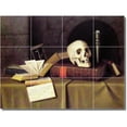 thumbnail image 1 of Ceramic Tile Mural-William Harnett Still Life Shower Tile Mural 6. 48" w x 36" h using (12) 12 x 12 ceramic tiles, 1 of 3