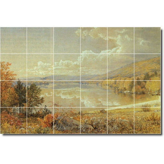 Ceramic Tile Mural-William Richards Landscapes Painting 615. 72" w x 48" h using (24) 12 x 12 ceramic tiles