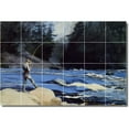 thumbnail image 1 of Ceramic Tile Mural-Winslow Homer Country Painting 412. 48" w x 32" h using (24) 8 x 8 ceramic tiles, 1 of 3