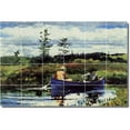 thumbnail image 1 of Ceramic Tile Mural-Winslow Homer Country Painting 413. 48" w x 32" h using (24) 8 x 8 ceramic tiles, 1 of 3