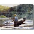 thumbnail image 1 of Ceramic Tile Mural-Winslow Homer Waterfront Painting 450. 17" w x 12.75" h using (12) 4.25 x 4.25 ceramic tiles, 1 of 3